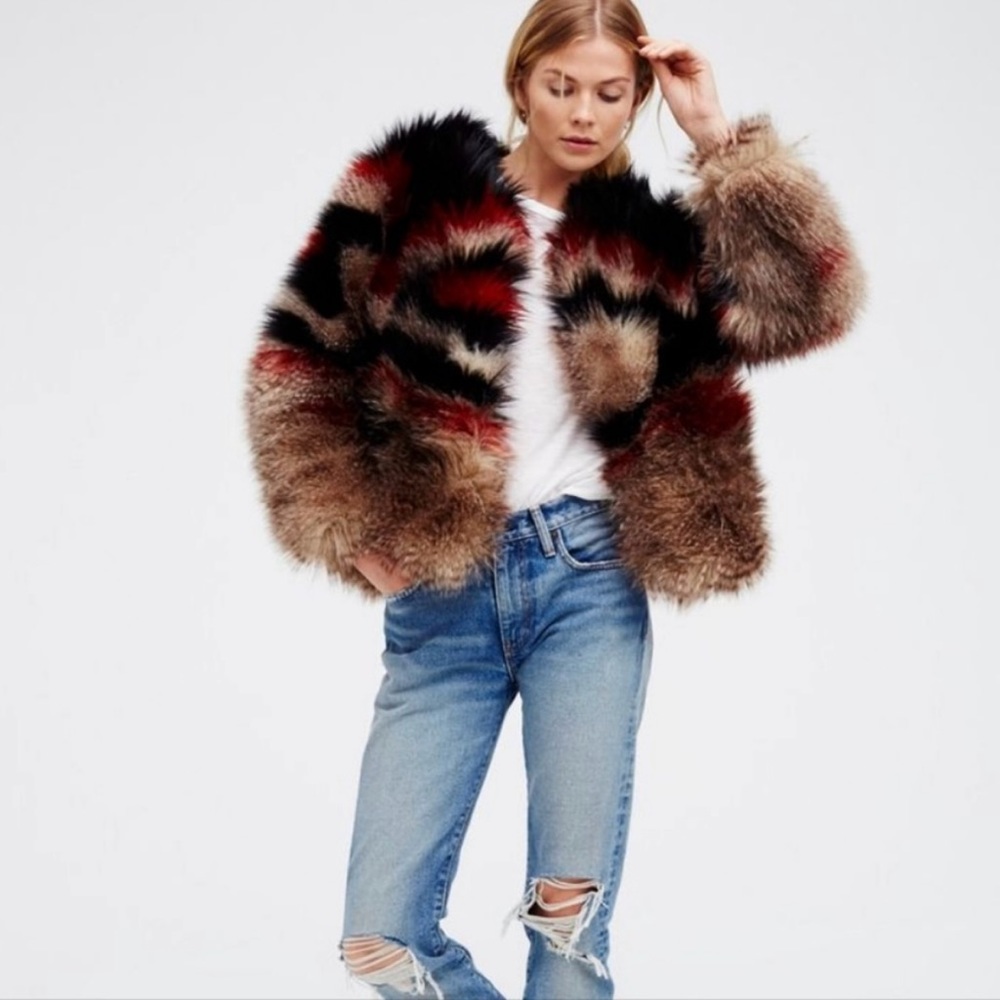 Free People Scarlet Faux Fur Jacket